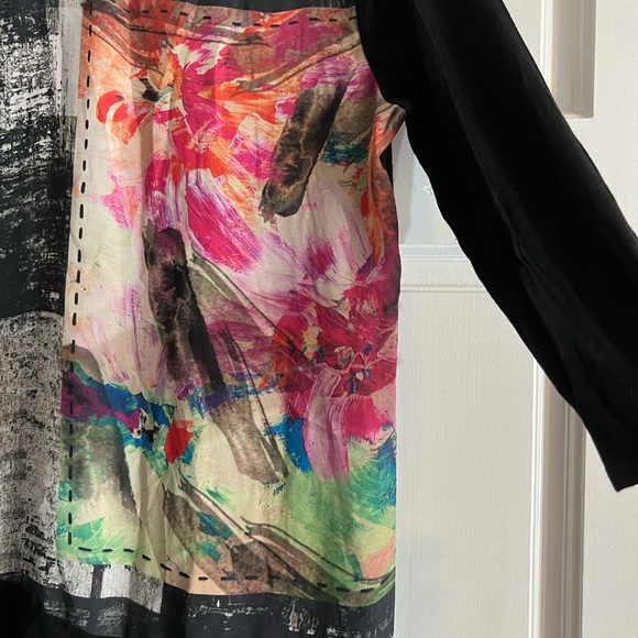 Edista Women's Graphic 3/4 Sleeve Relaxed Fit Top Size M - Picture 2 of 7